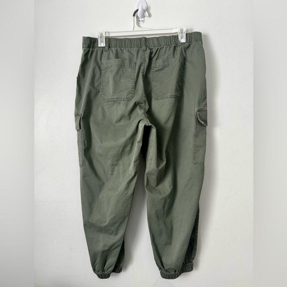 GAP Olive Green Cargo Jogger Pants Women’s XL High Rise Utility Ankle - Picture 2 of 6